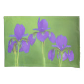 Housse D'oreillers Peinture Iris Violet - Art Fleur Originale (devant)