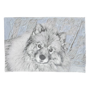 Housse D'oreillers Peinture Keeshond Beth - Joli art original chien