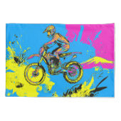 Housse D'oreillers Peinture - Motocross Rider (Dos)