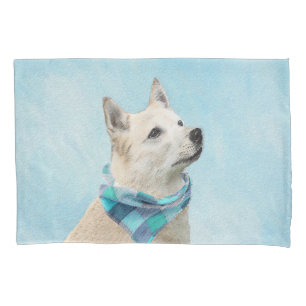 Housse D'oreillers Peinture norvégienne Buhund - jolie art original c