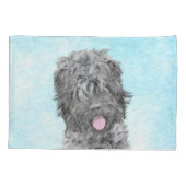 Housse D'oreillers Peinture russe Terrier noir - Chien original migno (Dos)