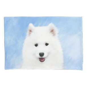 Housse D'oreillers Peinture Samoyed Puppy - Jolie Art Original Chien
