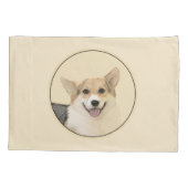 Housse D'oreillers Pembroke Welsh Corgi Peinture - Art Chien original (Dos)