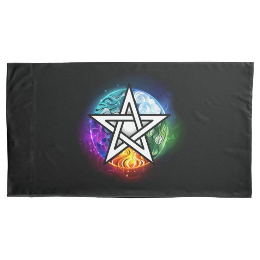 Housse D'oreillers pentagramme du Wiccan (devant-gauche)