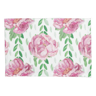 Housse D'oreillers Peonies d'aquarelle rose