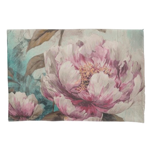 Housse D'oreillers Peonies peintes - Pillowcase (devant)