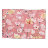 Housse D'oreillers Pépites Pastel : Aquarelle Florale Sans Seamless. (Dos)