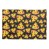 Housse D'oreillers Pepperoni Pizza Slices Garçons Noir et Jaune (Dos)