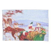 Housse D'oreillers Père Noël avec le traîneau (devant)
