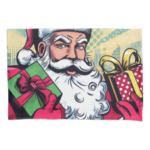 Housse D'oreillers Père Noël de bande dessinée/Noël