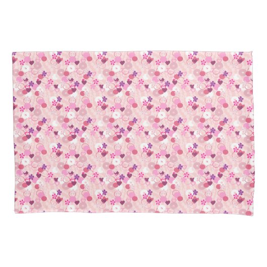 Housse D'oreillers Perles, Fleurs et Rose (devant)