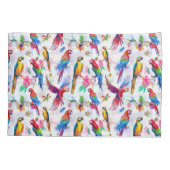Housse D'oreillers Perroquets de style d'aquarelle (Dos-gauche)