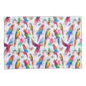 Housse D'oreillers Perroquets de style d'aquarelle (devant-Droit)