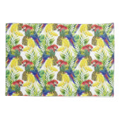 Housse D'oreillers Perroquets et fruit tropical (Dos-gauche)