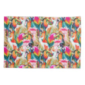 Housse D'oreillers Perroquets et palmettes (Dos-gauche)