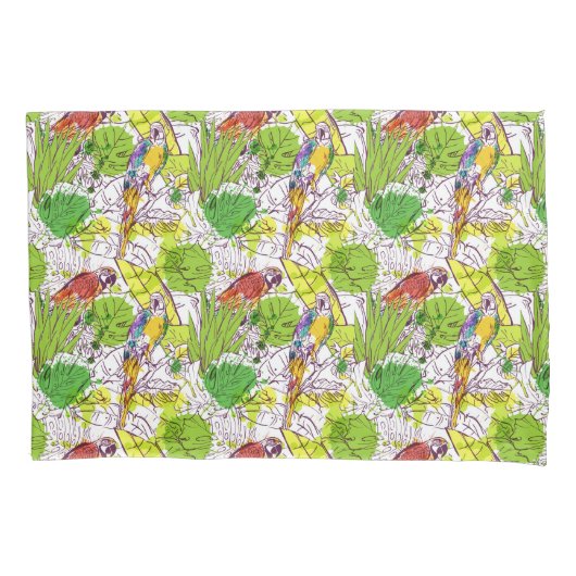 Housse D'oreillers Perroquets tropicaux (devant-gauche)