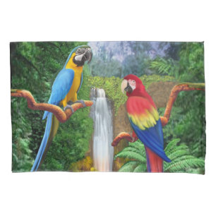 Housse D'oreillers Perroquets tropicaux d'ara