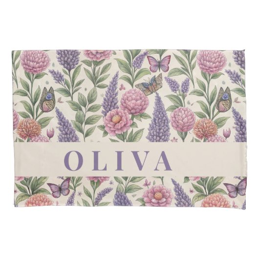 Housse D'oreillers Personalized Floral and Botanical Pillow Case (devant)