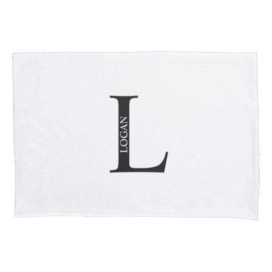 Housse D'oreillers Personalized Monogram and Name Pillow Case (devant)