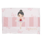 Housse D'oreillers Personalized Pink Ballerina & Butterfly (devant-gauche)