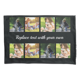 Housse D'oreillers Personnaliser le collage photo et le coque de cous