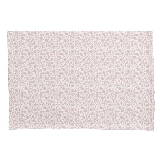 Housse D'oreillers Petit bloc d'impression floral - rose (devant)