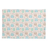 Housse D'oreillers Petit-duc mignon et adorable Motif des oiseaux| (Dos-gauche)