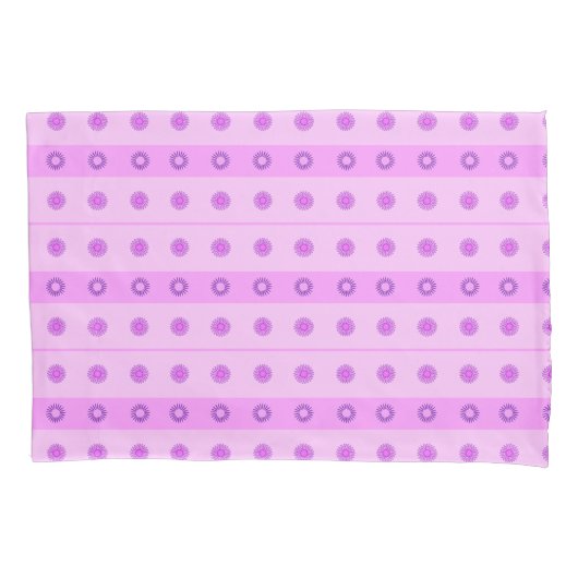 Housse D'oreillers Petit Motif de fleurs rose et violet (devant)