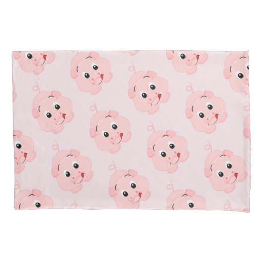 Housse D'oreillers Petit Rose Piggy (devant)
