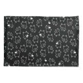 Housse D'oreillers Petite folie de silhouette de lama (Dos)