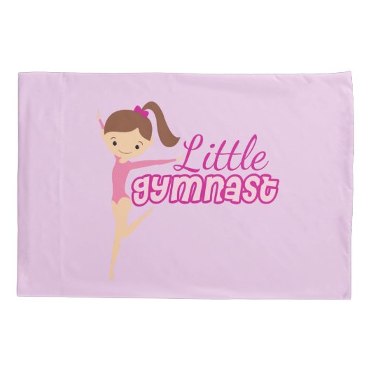Housse D'oreillers Petite Gymnaste mignonne rose Gymnastique fille (Dos)