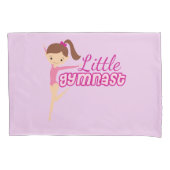 Housse D'oreillers Petite Gymnaste mignonne rose Gymnastique fille (devant)