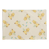 Housse D'oreillers Petite petite girafe florale brun clair (Dos-Droit)
