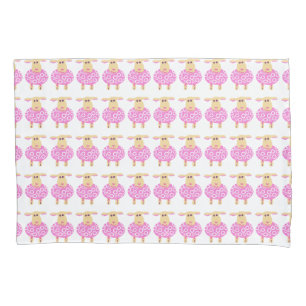 Housse D'oreillers Petits agneaux roses