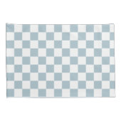Housse D'oreillers Petits chèques Pastel Bleu À damiers (Dos-Droit)