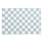 Housse D'oreillers Petits chèques Pastel Bleu À damiers (devant-Droit)