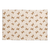 Housse D'oreillers Petits Chevaux Brown - sur rose saumon. (Dos)