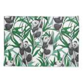 Housse D'oreillers Petits panda sur (Dos-gauche)