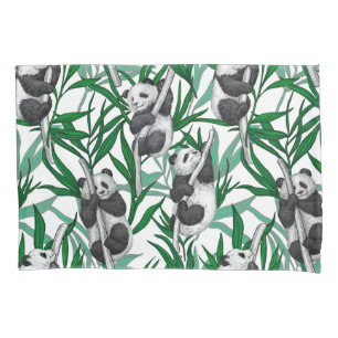 Housse D'oreillers Petits panda sur