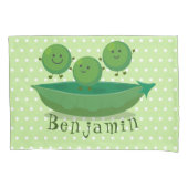 Housse D'oreillers Petits pois sauteurs en pod dessin animé illustrat (devant)