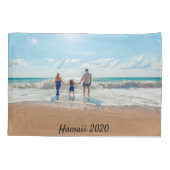 Housse D'oreillers Photo vacances d'été en famille (Dos)