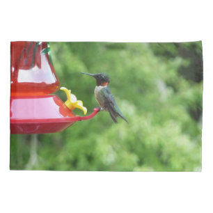 Housse D'oreillers Photographie d'oiseau de colibri à gorge rubis