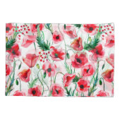 Housse D'oreillers Photos rouges : aquarelle illustration florale (Dos)