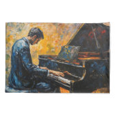 Housse D'oreillers Piano Player - Peinture à l'huile (Dos)