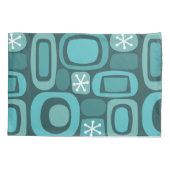 Housse D'oreillers Pierres de terrain de l'âge atomique Turquoise (Dos)