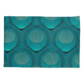 Housse D'oreillers Pierres Peacock Stylisées Carrelage bleu (Dos)