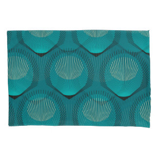Housse D'oreillers Pierres Peacock Stylisées Carrelage bleu