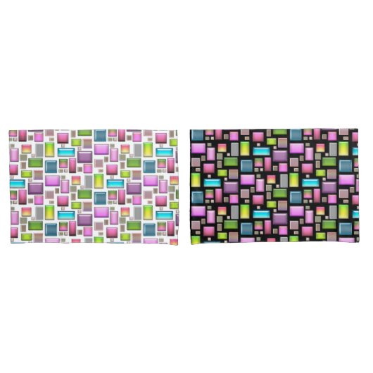 Housse D'oreillers Pierres précieuses et mère de perle (devant-Set)