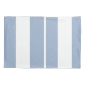 Housse D'oreillers Pillow Case Stripe Square White and Blue (Dos)