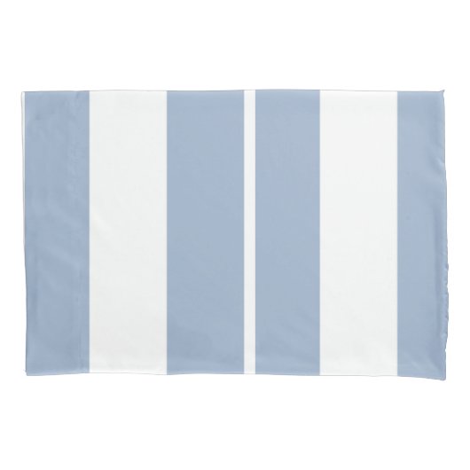 Housse D'oreillers Pillow Case Stripe Square White and Blue (devant)